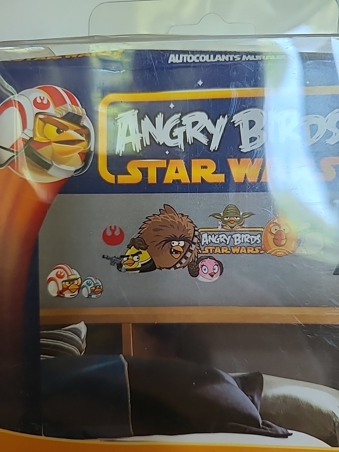 NIP-Angry Birds Star Wars Peel and Stick Appliqués Decals! 24 Reusable Decals HH