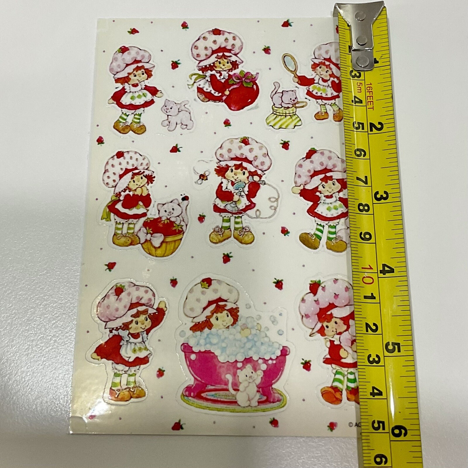 Vintage Strawberry Shortcake Vinyl Stickers Decal 1980s Reproduction