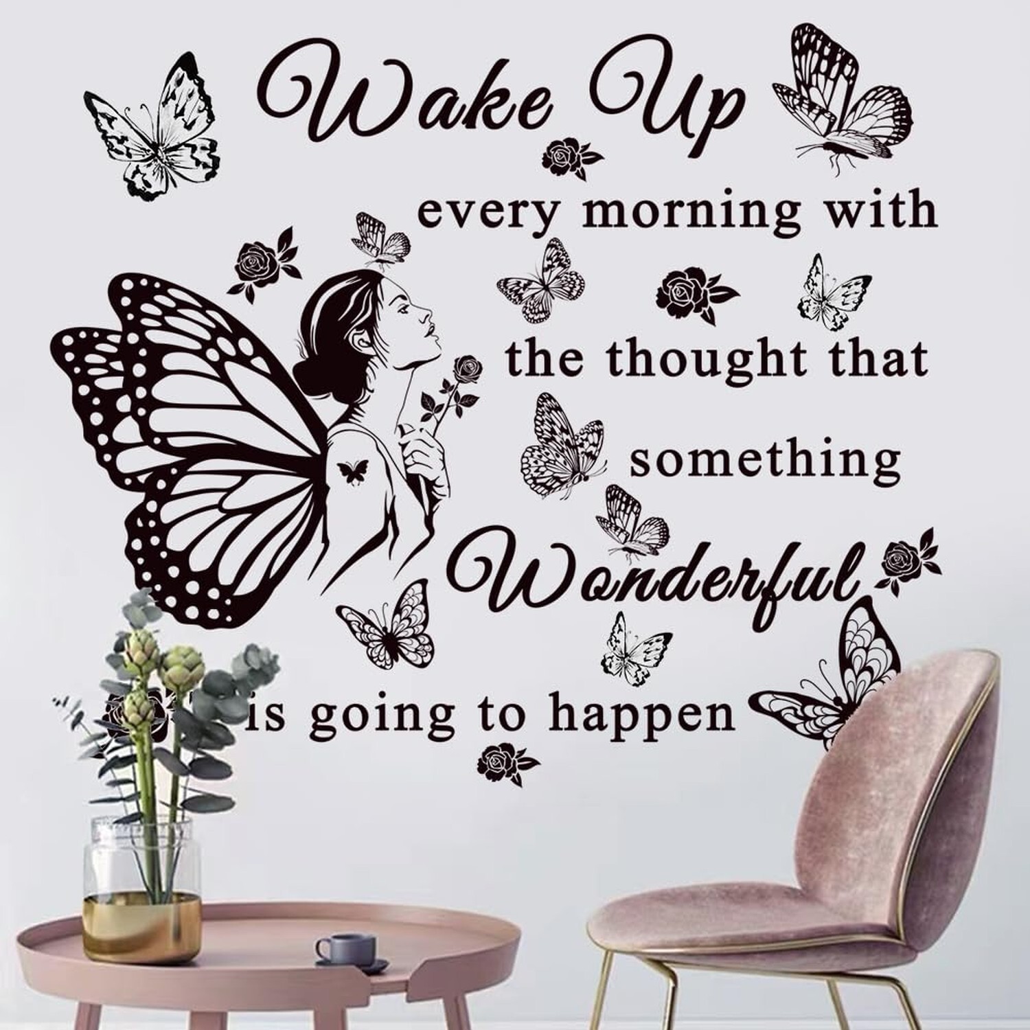 Inspirational Quote Wall Decals Wake up Every Morning with The Thought That S…