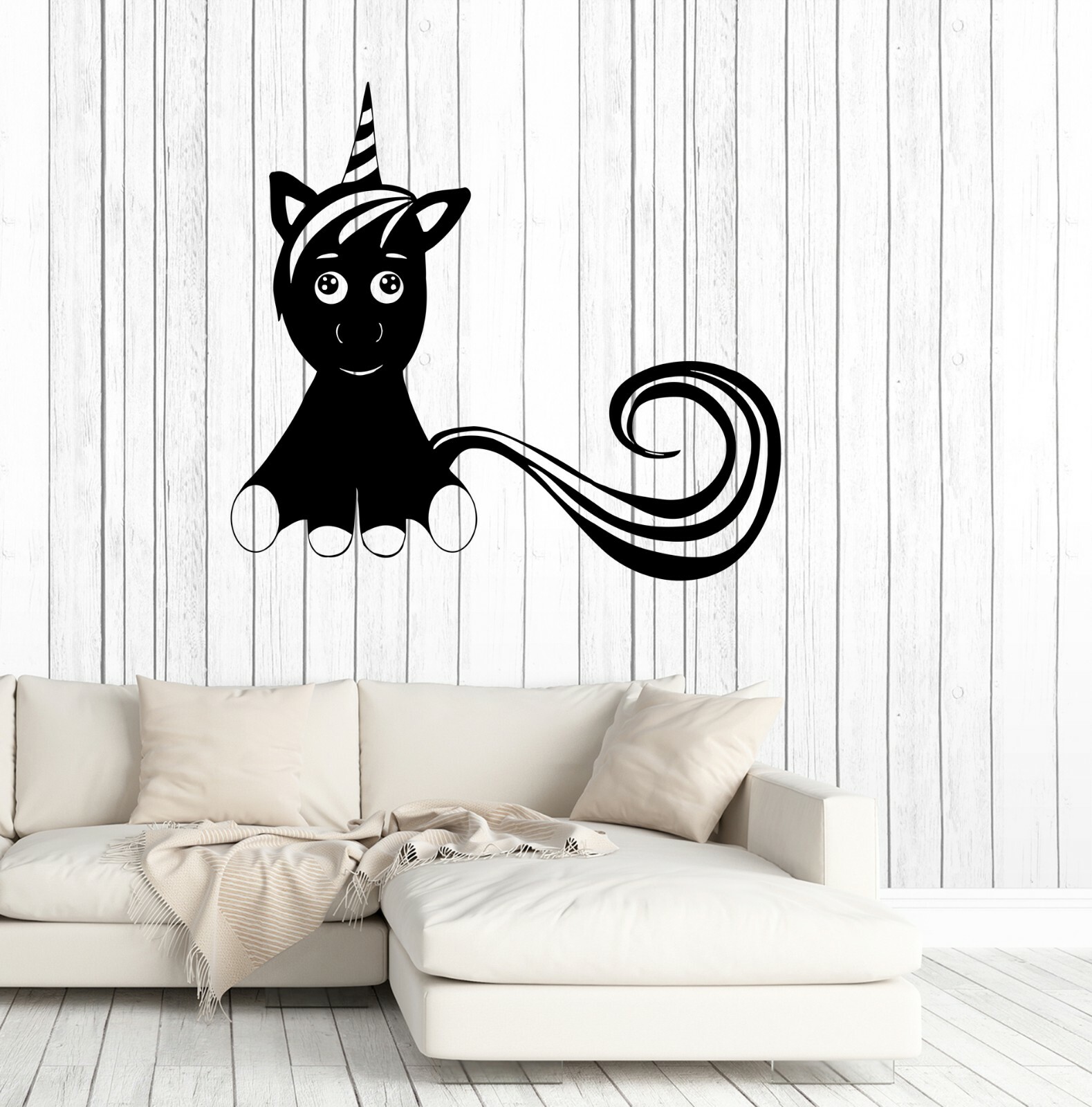 Wall Decal Unicorn Fantastic Animal Fairy Tale Kids Room Decor Vinyl (ed1794)