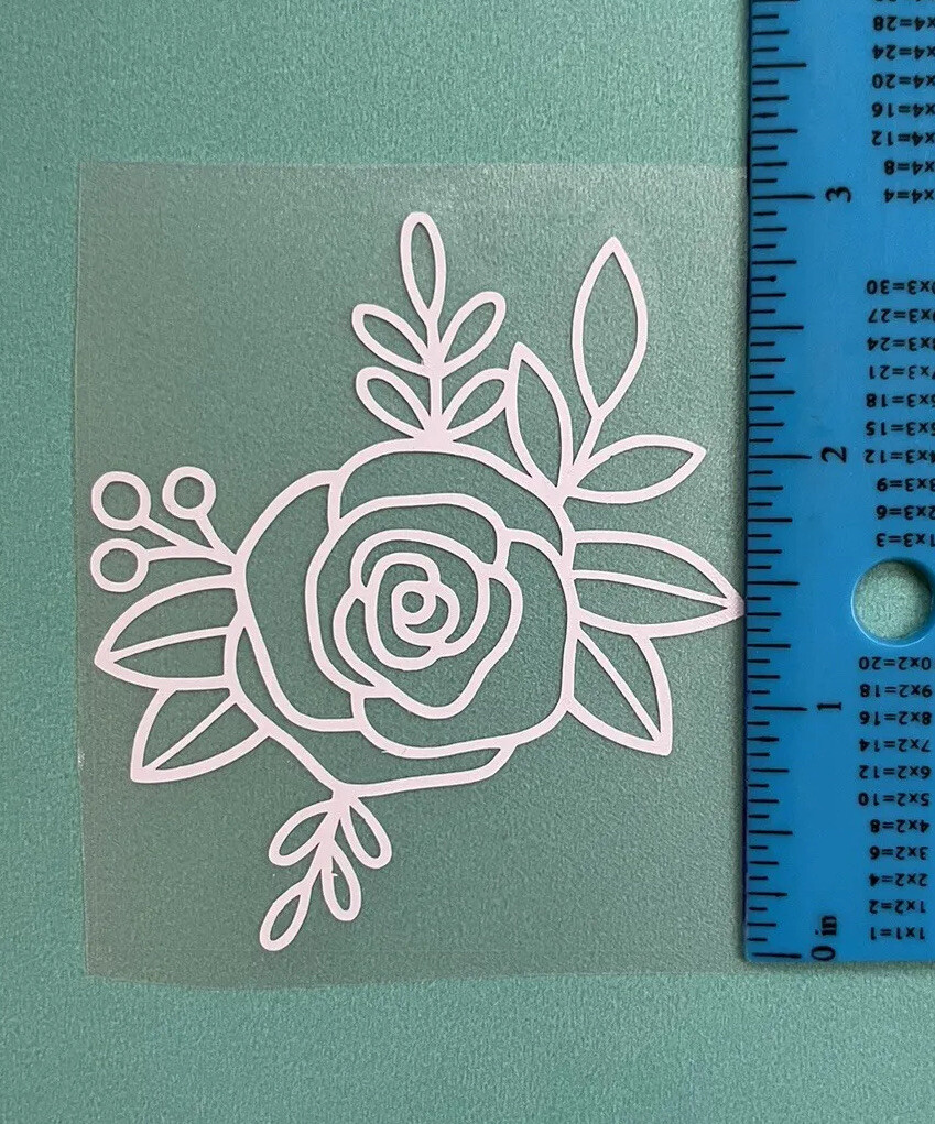 2 Pack Stanley Tumbler Flower Accessories 40oz 30oz Vinyl Sticker Decal Girly