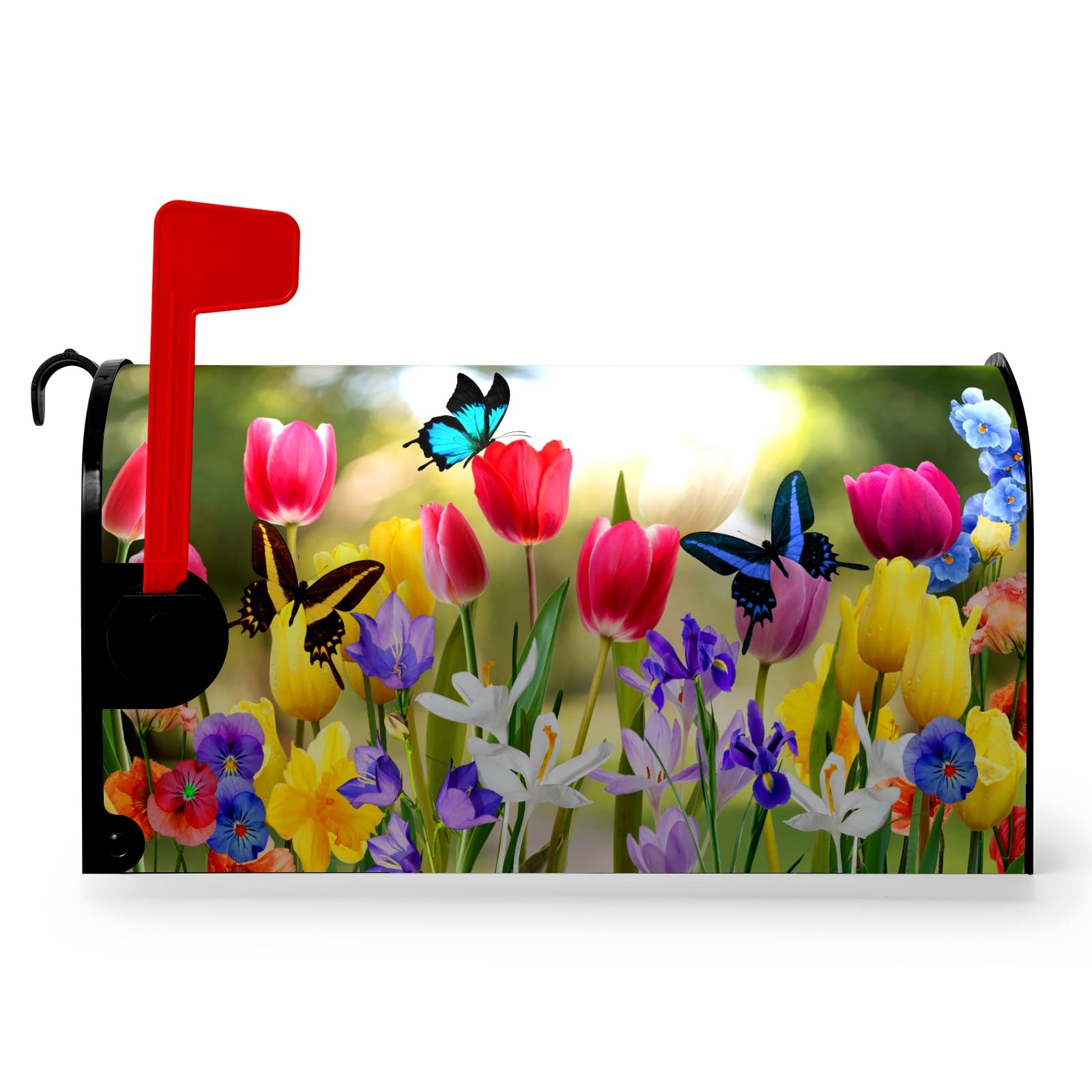 Dacawin Spring Mailbox Covers Magnetic 21x18inch, Tulip Cover
