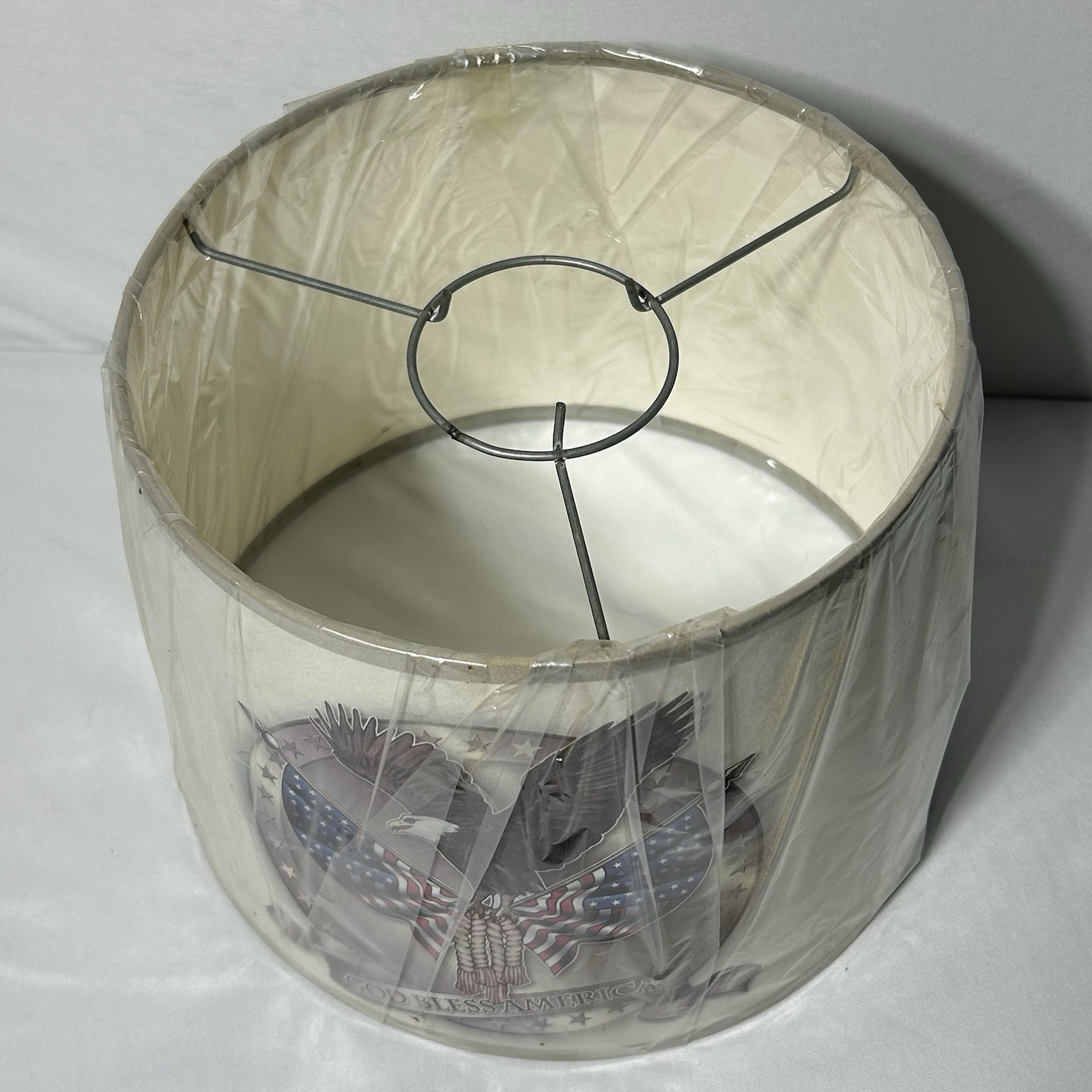 Patriotic Bald Eagle Lamp Shade ALMC America USA Flag Battle Hymn of Republic