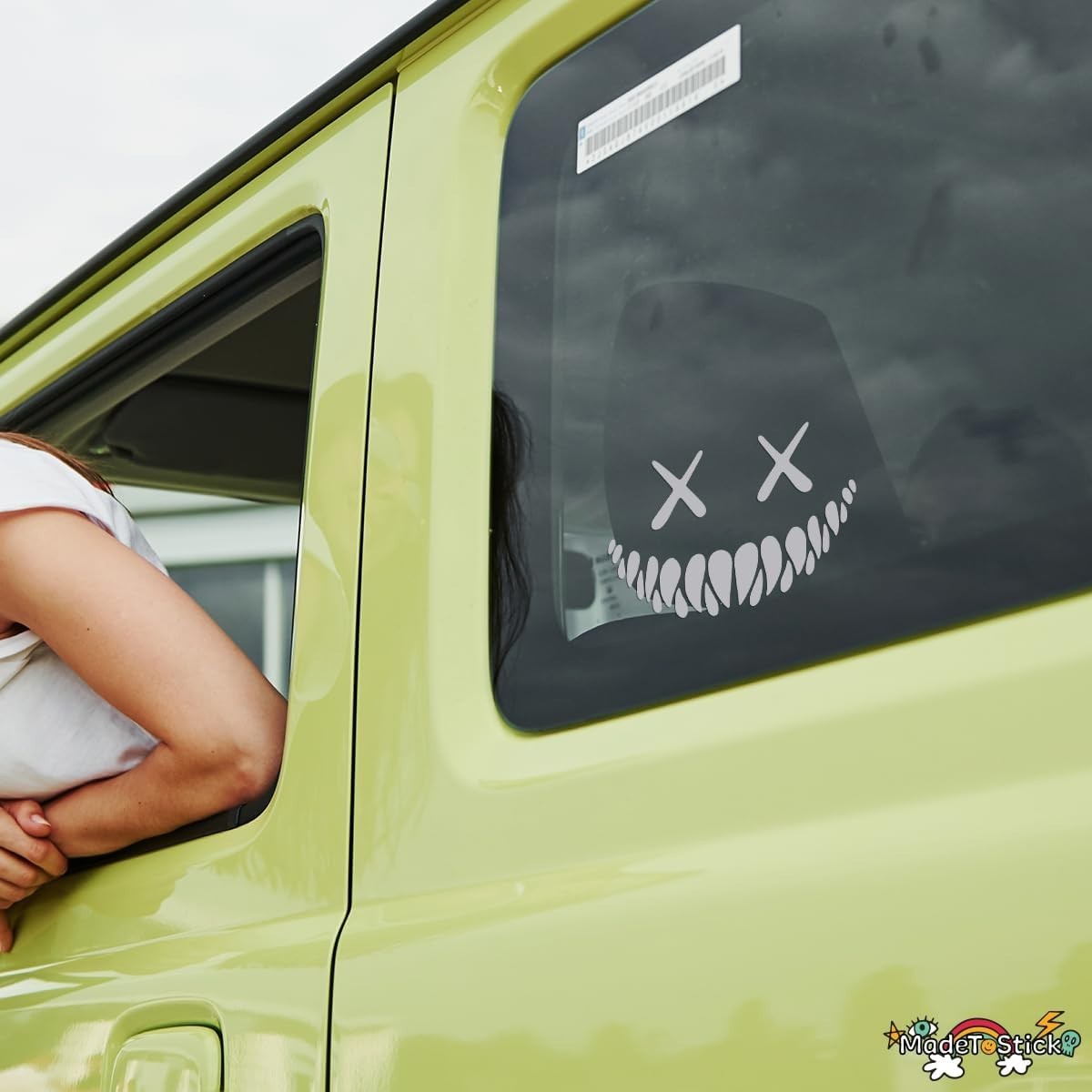 Creepy Smile Face Horror Monster Grin Halloween 3-Pack Vinyl Decal 5"x8"