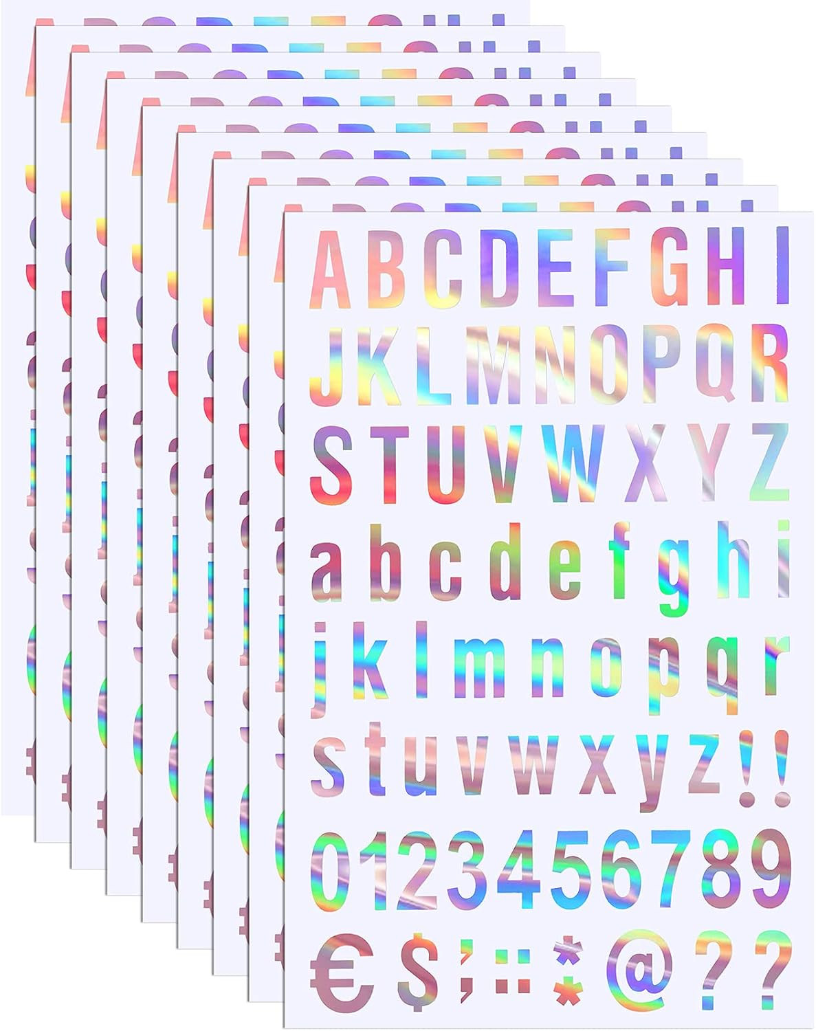 8 Sheets Self Adhesive Vinyl Letters Numbers Kit, Mailbox Numbers Sticker for Ma