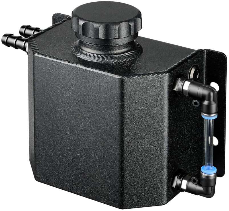 Depósito expansión refrigerante aluminio 1L universal negro resistente, Nuevo