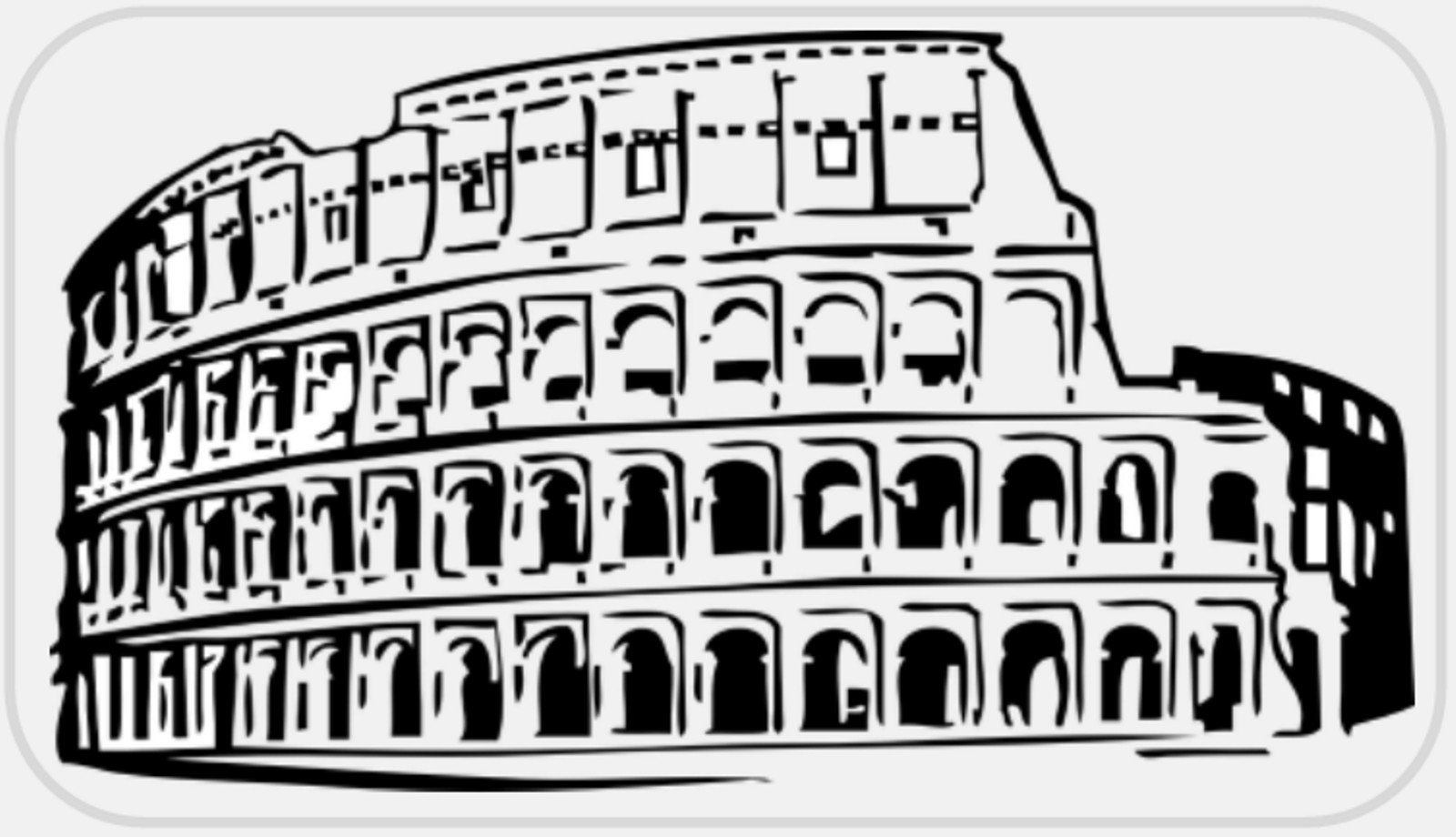 The Colosseum – 25 Stickers Pack 2.25 x 1.25 inches – Ancient Rome Roman Italy