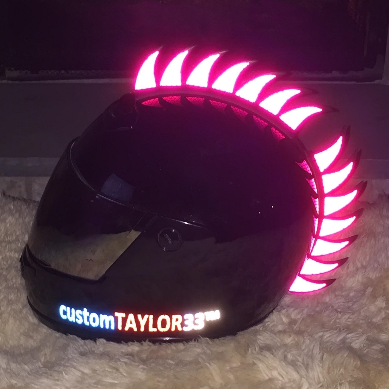 Reflective DECALS For Rubber Helmet Warhawks Dirtbike Motorcross Motorcycles Saw