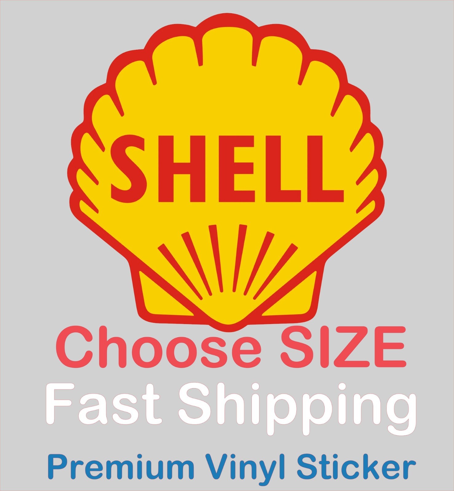 SHELL GASOLINE Premium Vinyl Sticker Decal –6 SIZES– vintage oil gas racing