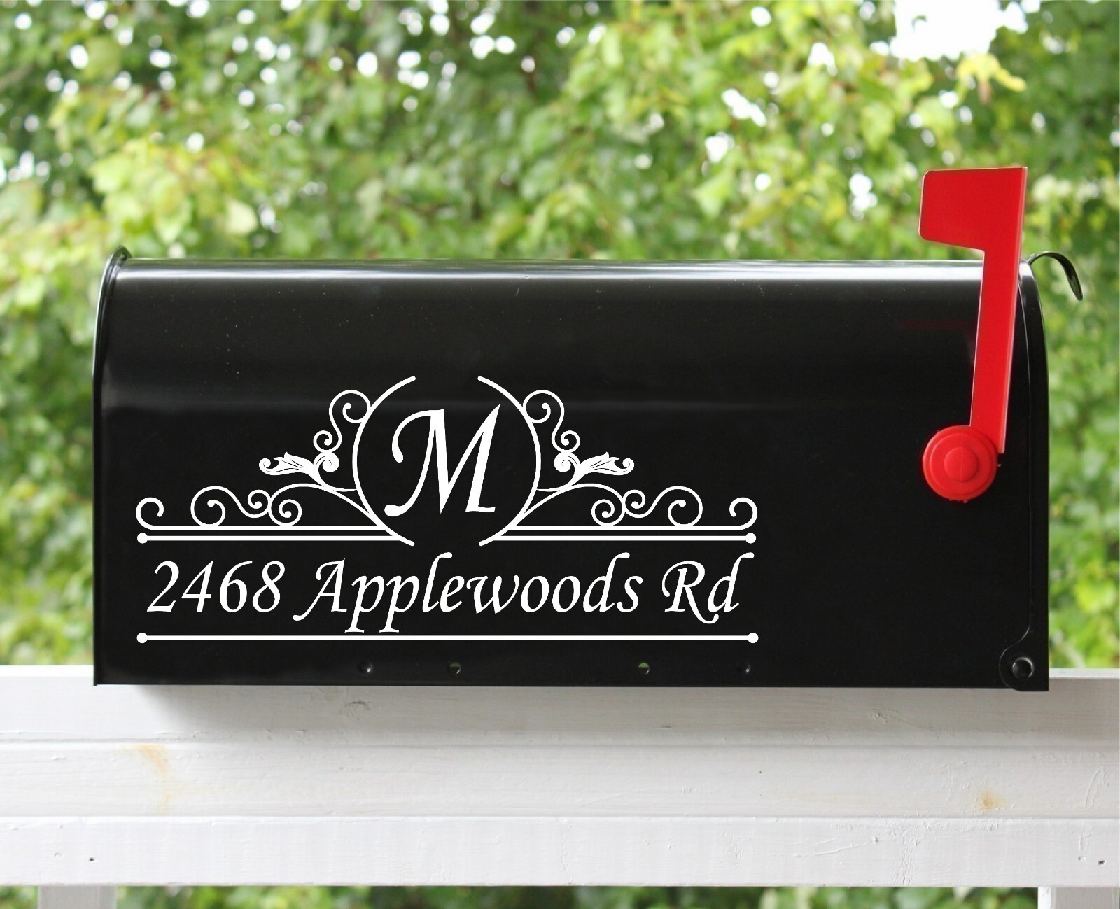 Set of 2 – 11"x4.75" Custom Mailbox Decals Sticker Street Numbers, Many Fonts 08