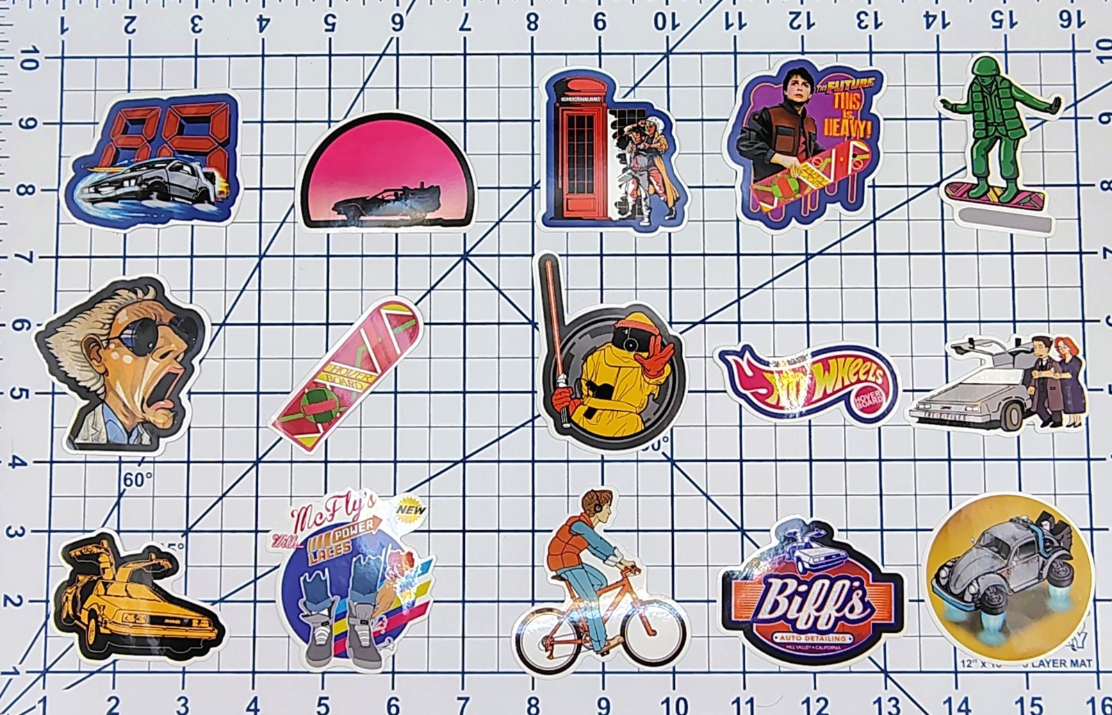 80s Sci-Fi Time Travel Movie Sticker Pack Retro Vinyl Decals Lot 57 Pcs