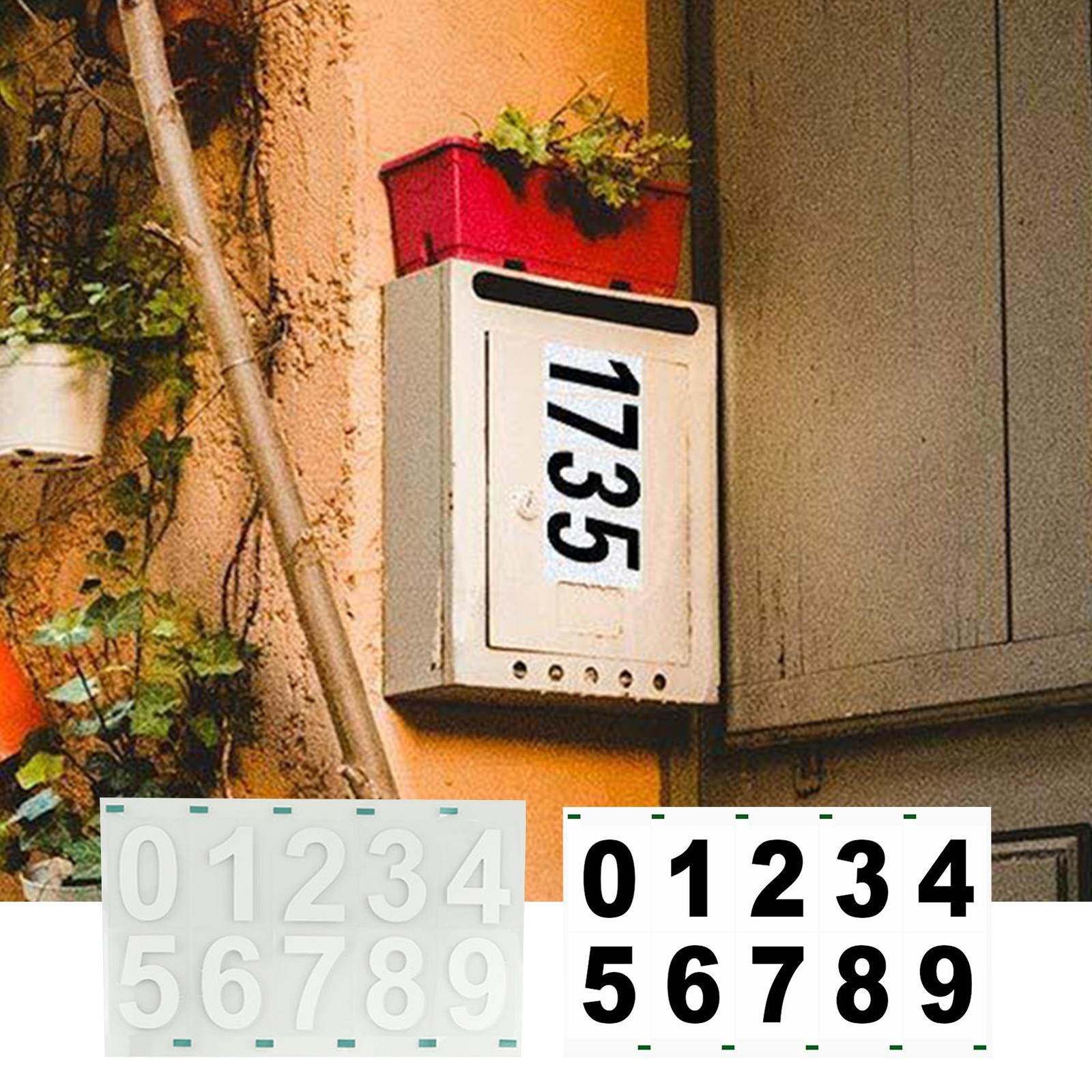 NEW License Plate Number Reflective Invisible Digital Sticker for Home Vehicle