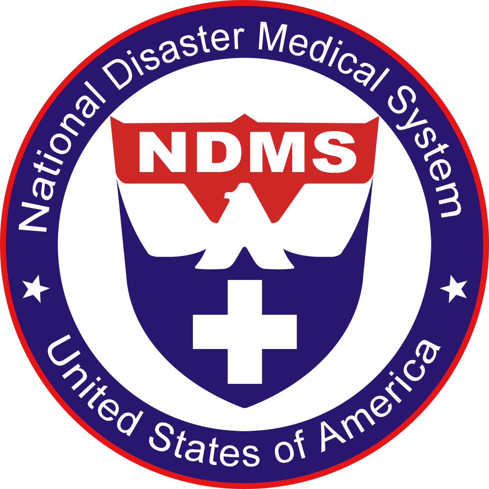 NDMS sticker vinyl laminated glossy HHS DHS FEMA patriotic USA