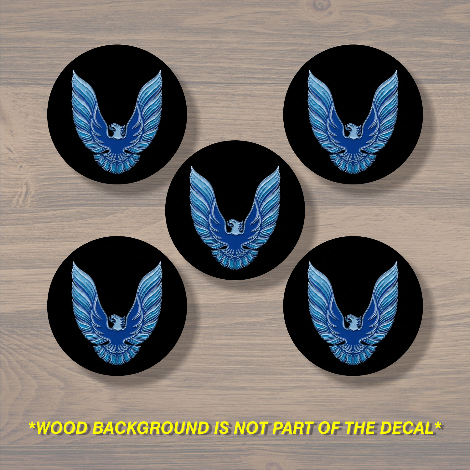 Vinyl Decal Sticker Overlays Fits Pontiac Trans Am Firebird Wheel Center Cap x5