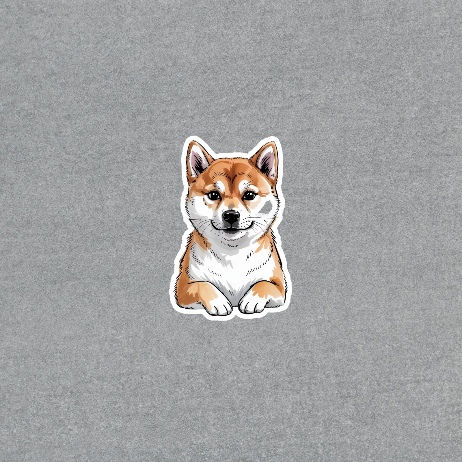 Shiba Inu Adorable Smiling Puppy Dog Sticker Decal Art Print #6861