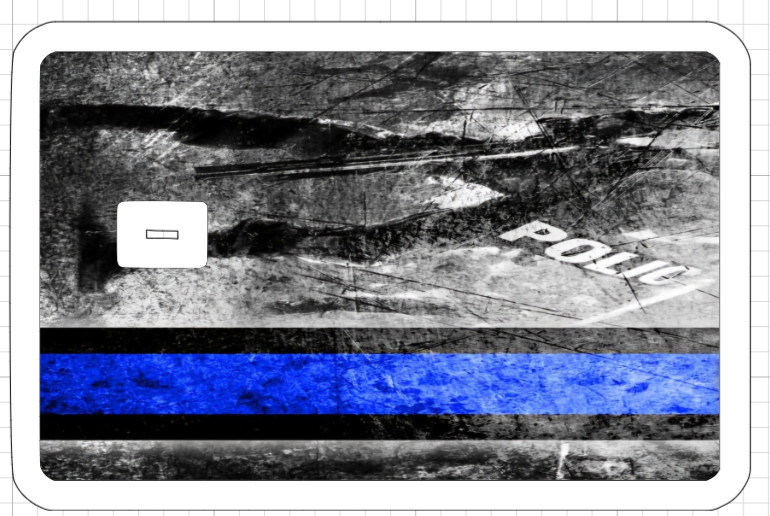 Military Police Credit Debit ATM Card Skin Stickers Army Marines Blue Line Logo