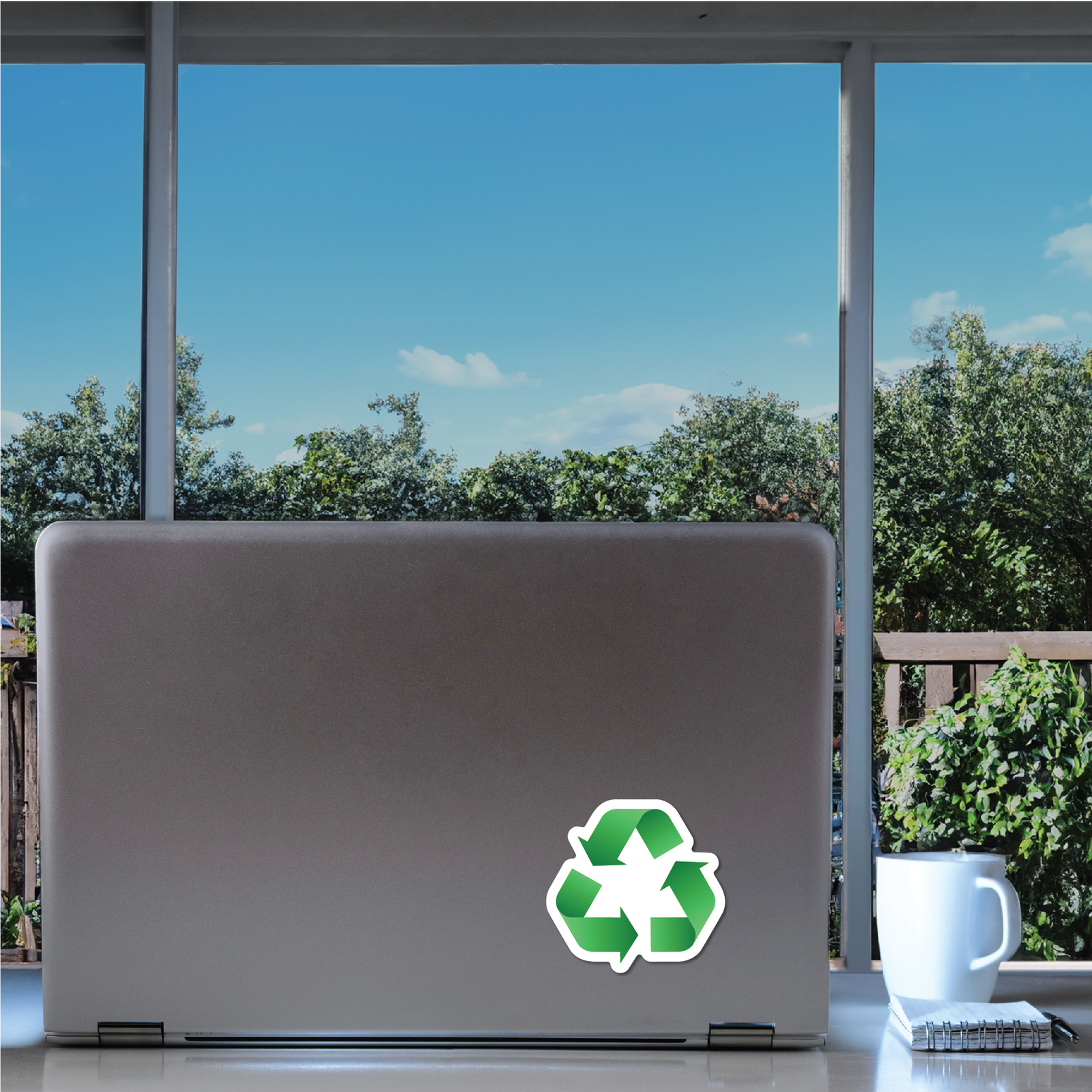 Recycle Green Arrows Symbol – 3.4 Mil Adhesive Decal