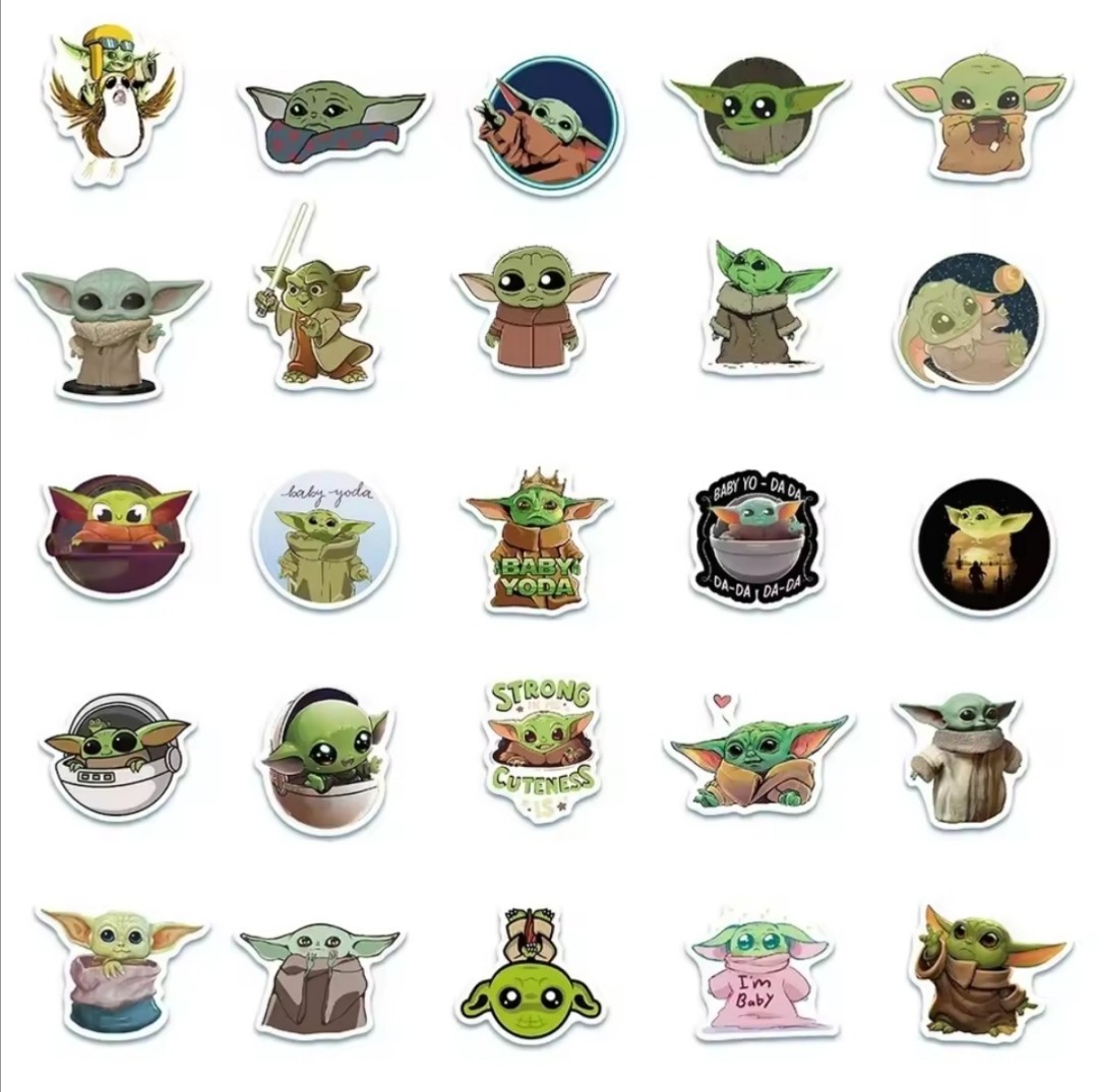 20 PCS Baby Yoda Star Wars Mandalorian Stickers 2 BRAND NEW