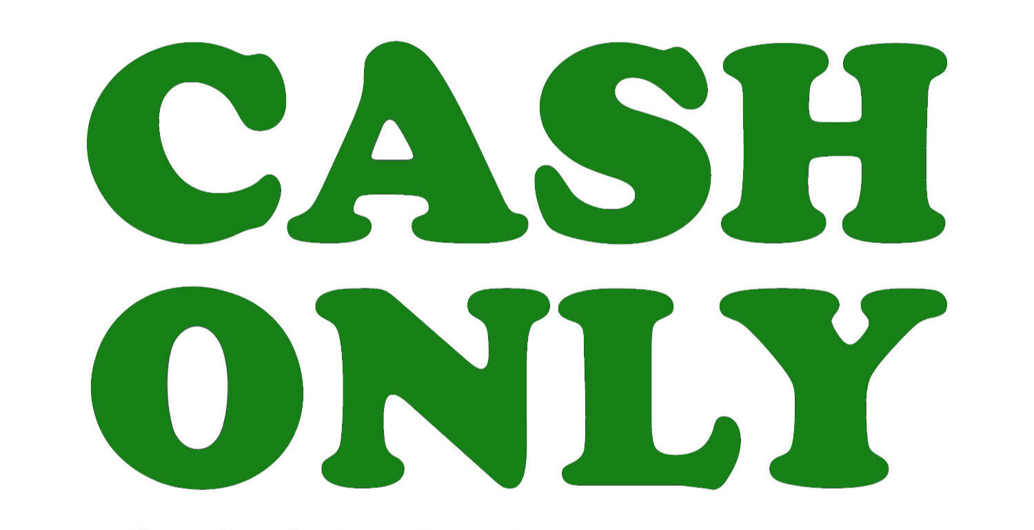 Cash Only Decal – Business Retailer Office Vendor Sign Sticker