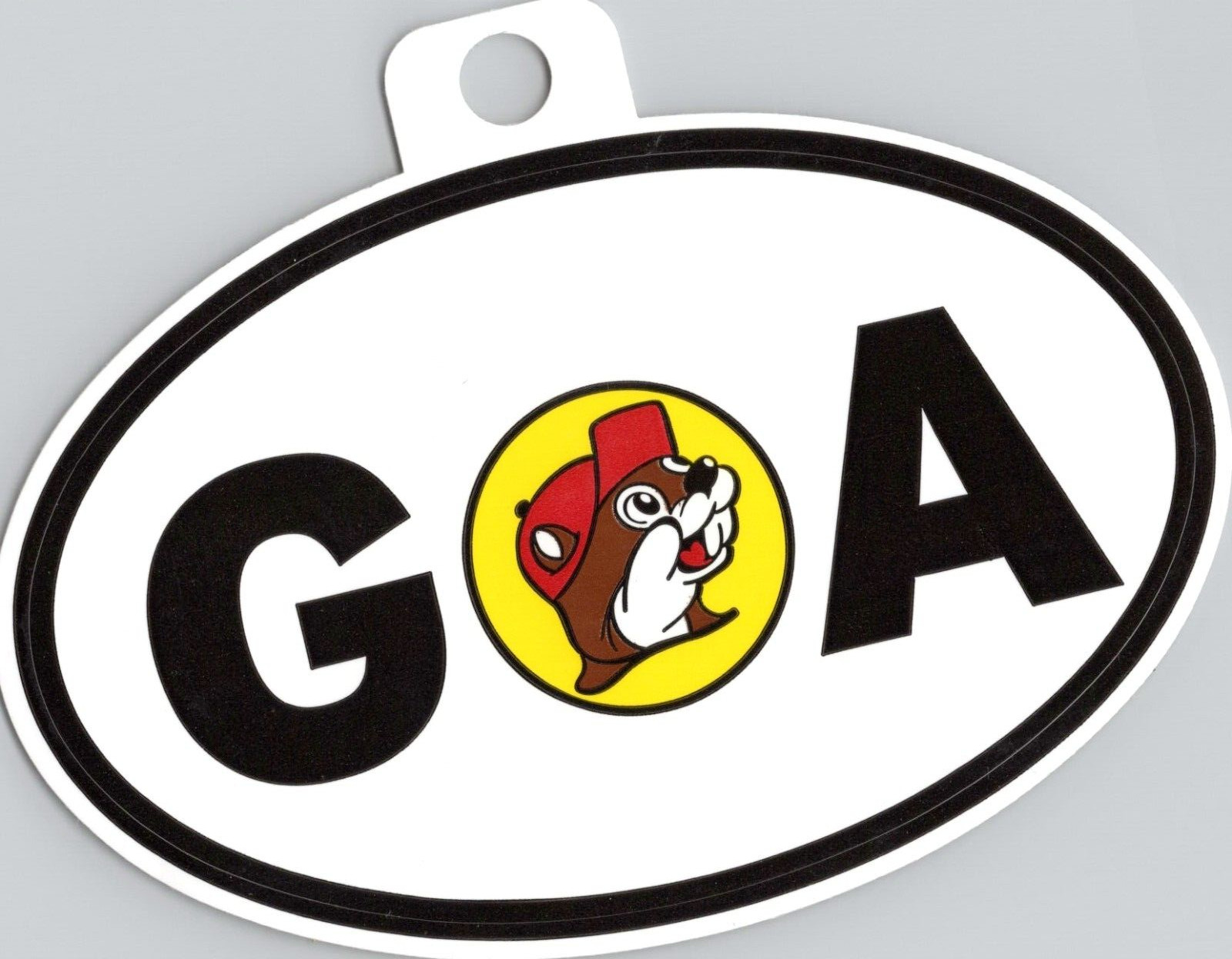 Buc-ee's Georgia Small Oval Sticker Advertising Logo – Logo GA – 2.75 x 4.25