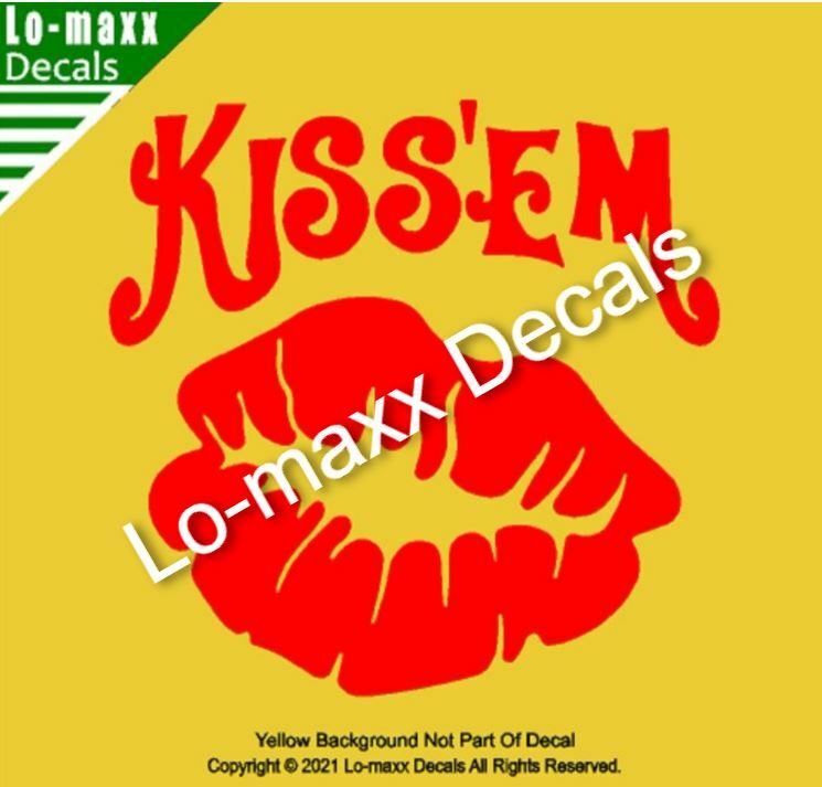 KISS’EM Kissing Hot Lips Original Design Superior Quality Die Cut Vinyl Decal