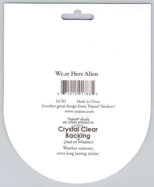 Green Big Eye Alien Were Here Die-Cut Decal Sticker New UFO Sci-Fi Space Roswell