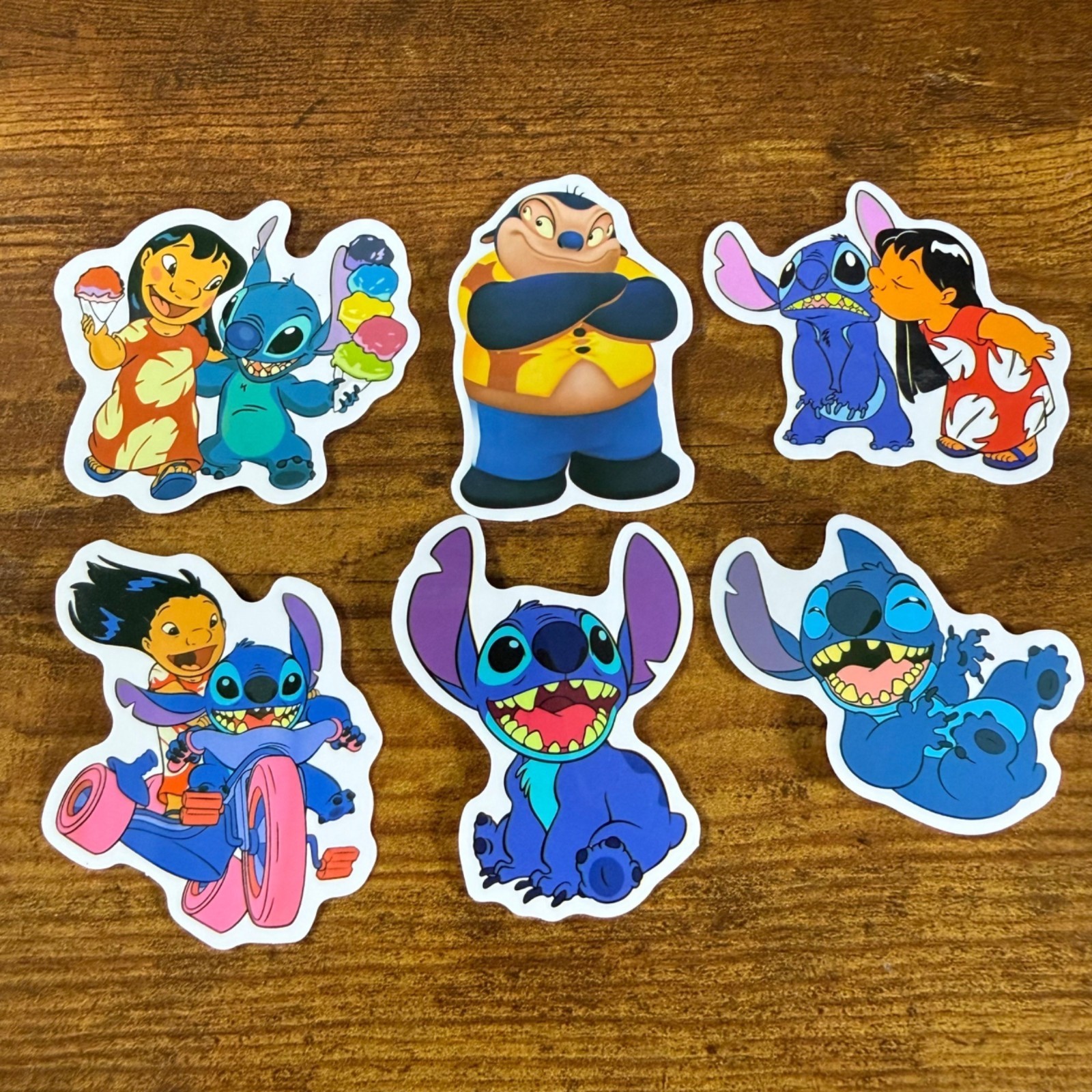 6 Stickers Disney Lilo Stitch Vinyl Decal Laptop Phone Bottle Scrapbook Notebook