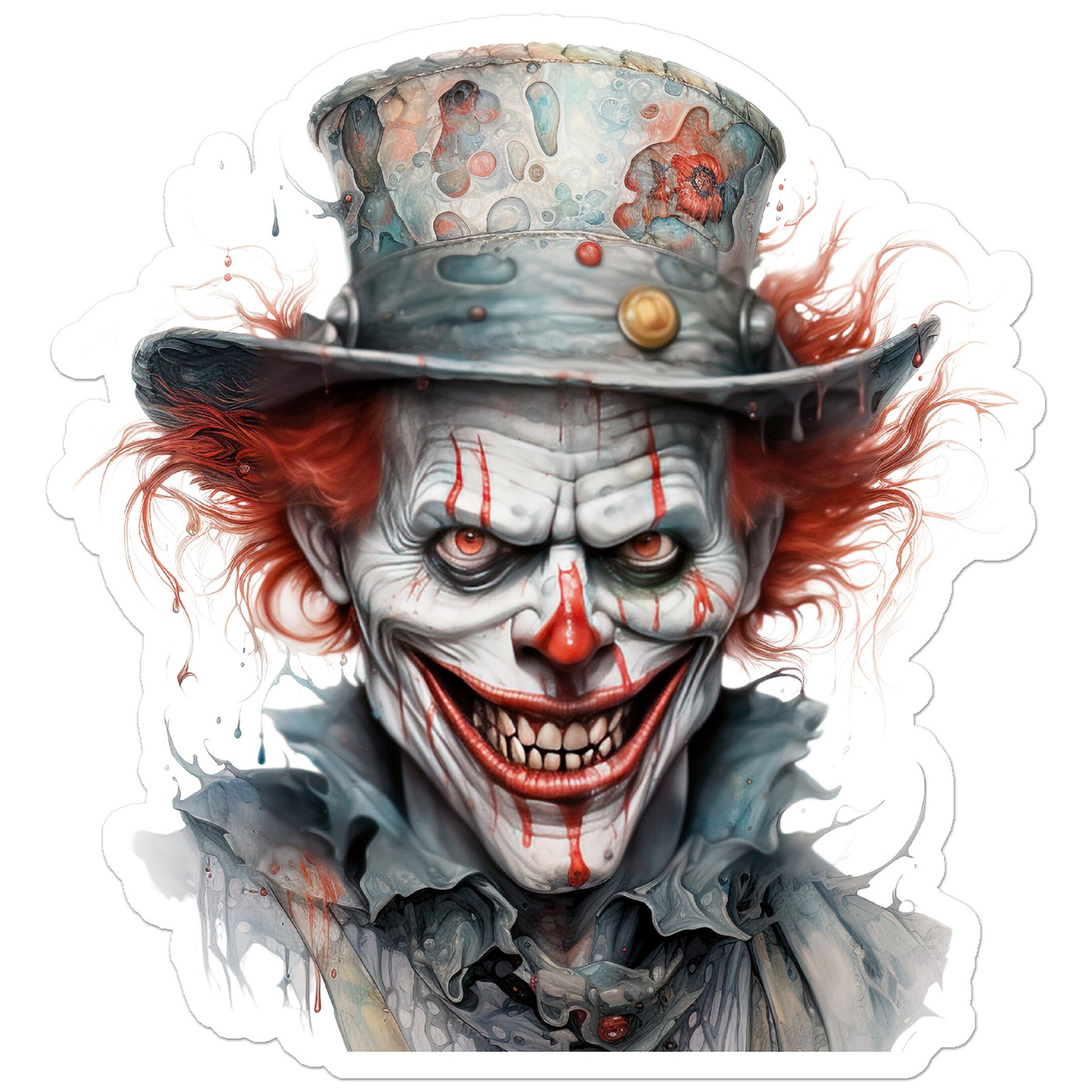 Scary Evil Clown – Vinyl Decal Sticker – Car Window Laptop – ebn11520