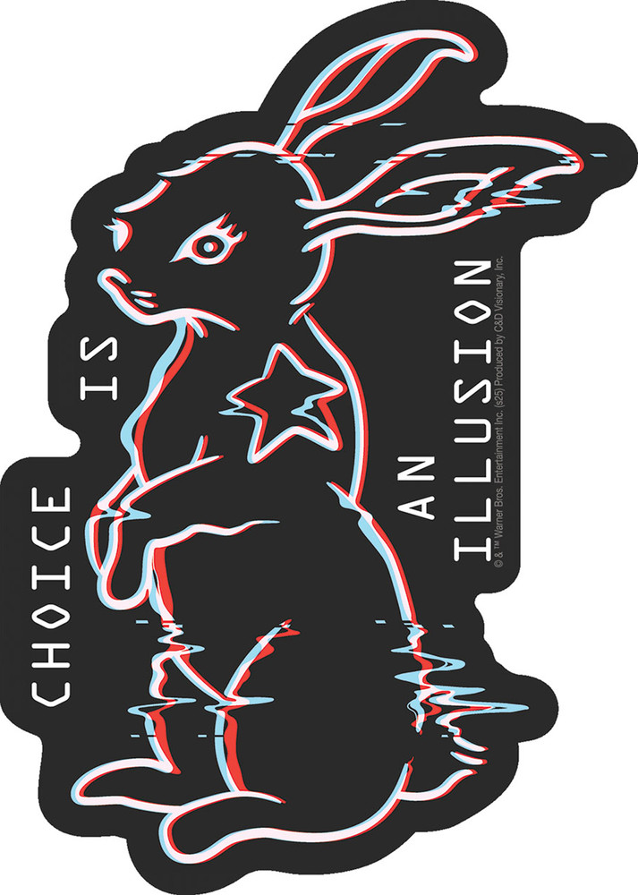 Sticker – The Matrix Rabbit Choice Illusion Cyberpunk Sci Fi Movie Art 1990s
