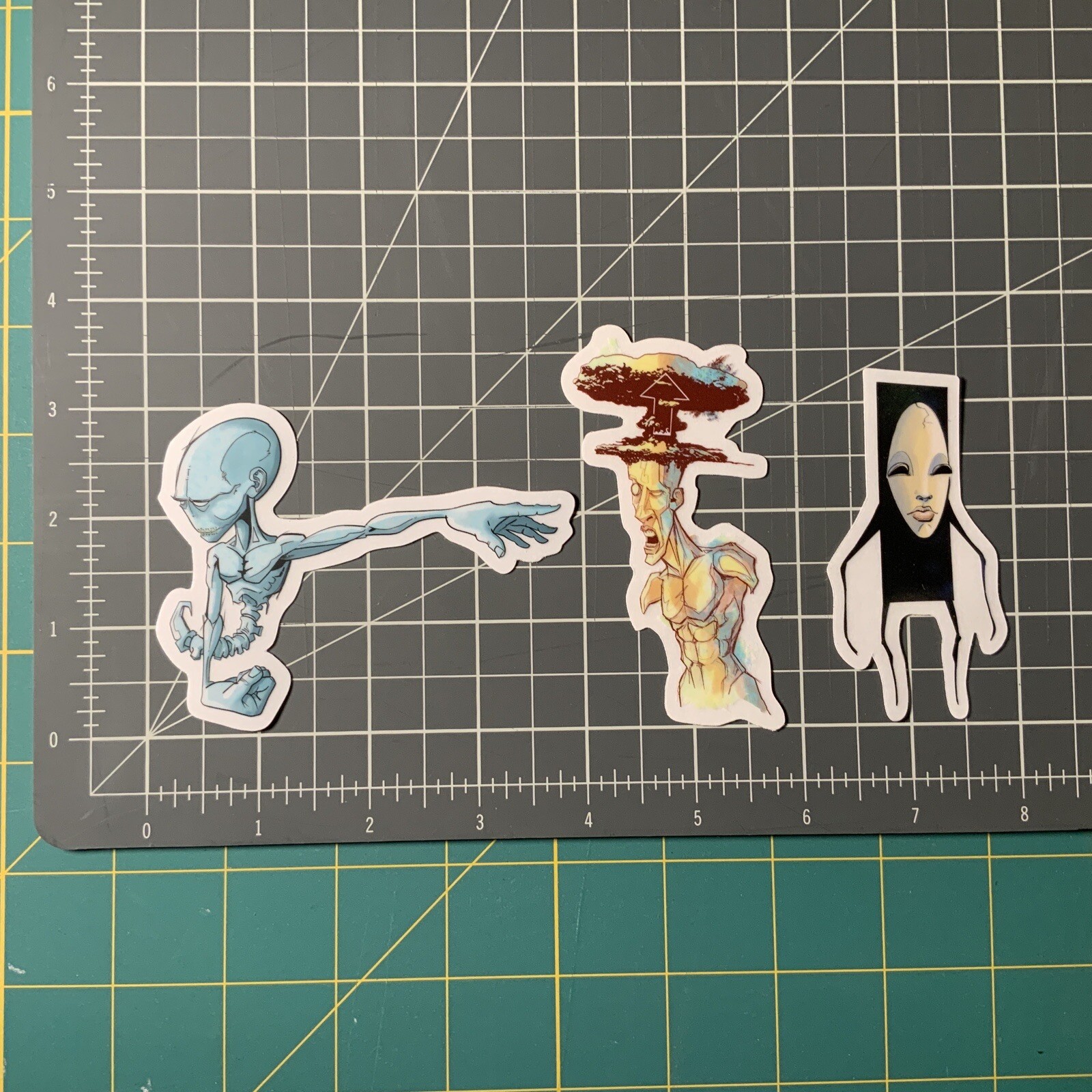 Atomic Vinyl Sticker 3” Artist Johnny Larson Bomb Twisted Mind Comic Fallout 4 3
