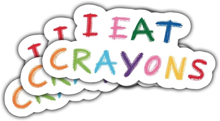 3Pcs I Eat Crayons Sticker Funny Military Crayon Gift for Veterans Soldiers Frie