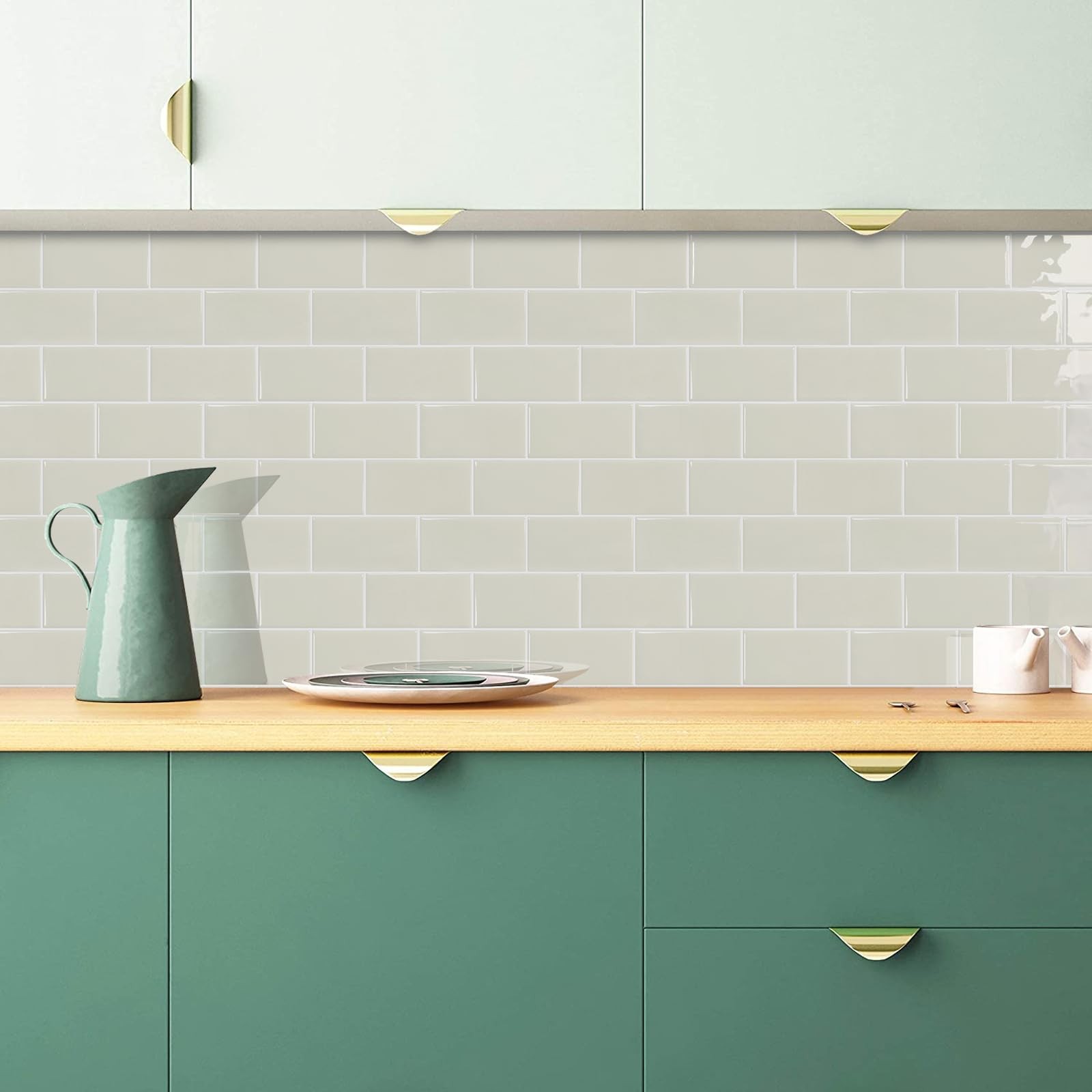 10-Sheet Subway Tile Peel and Stick Backsplash, Self Adhesive Vinyl Wall Tile…