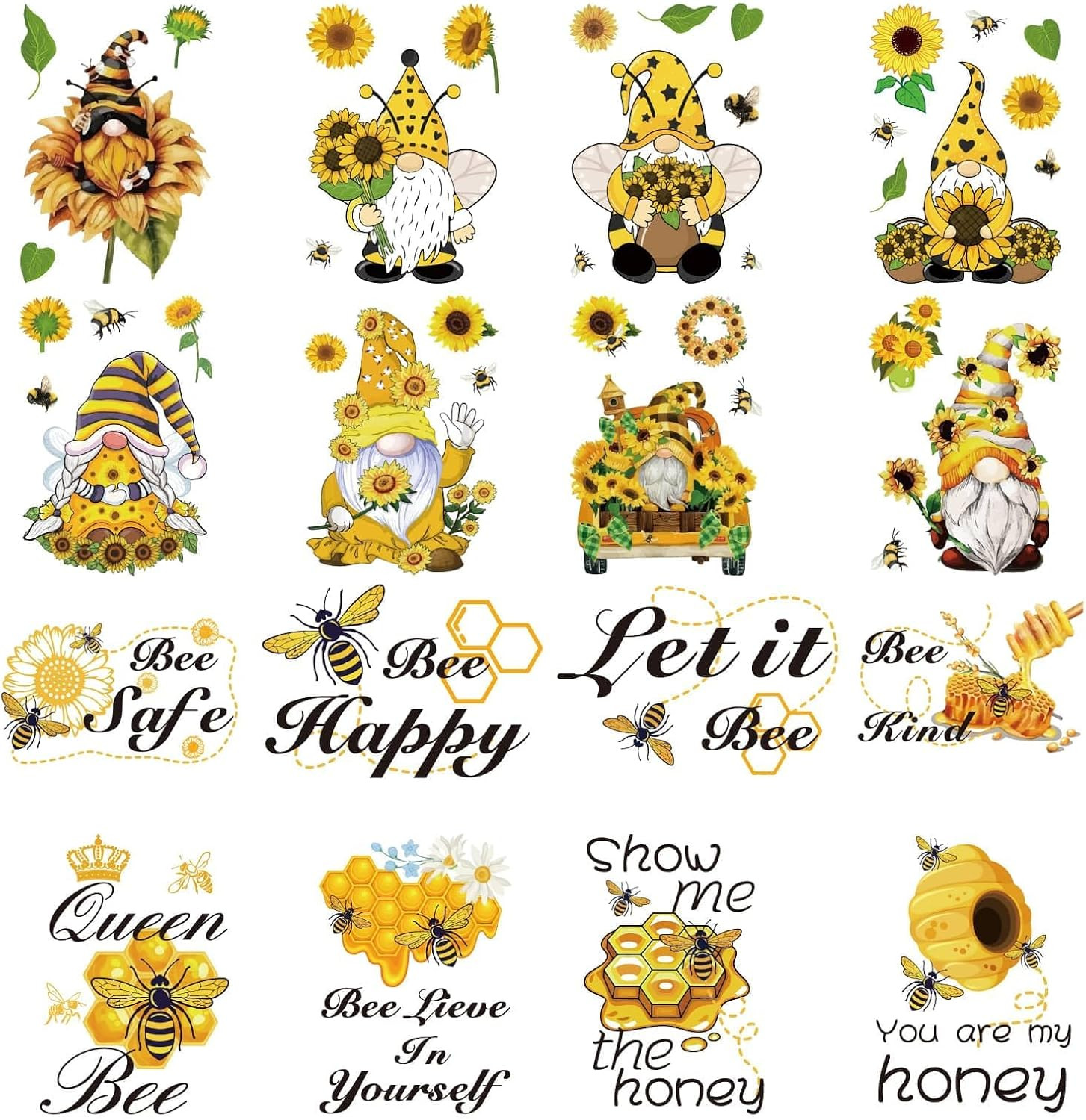 8 Sheets Wall Decals Hummingbird Flowers Butterfly Window Stickers