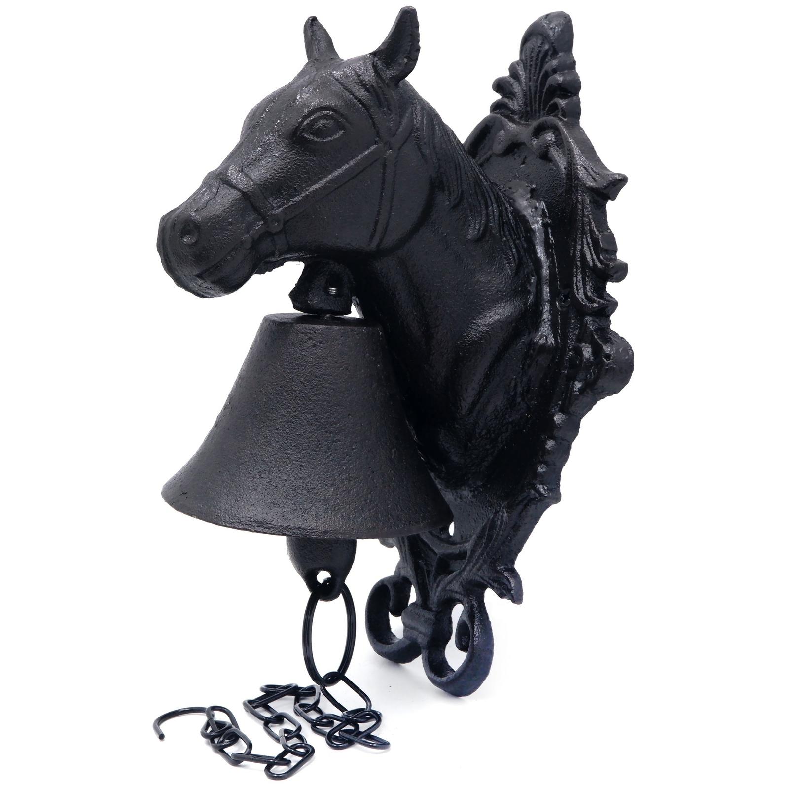 Horse Head Wall Hanging Mount Heavy Cast Solid Iron Handcrafted Antique Doorbell