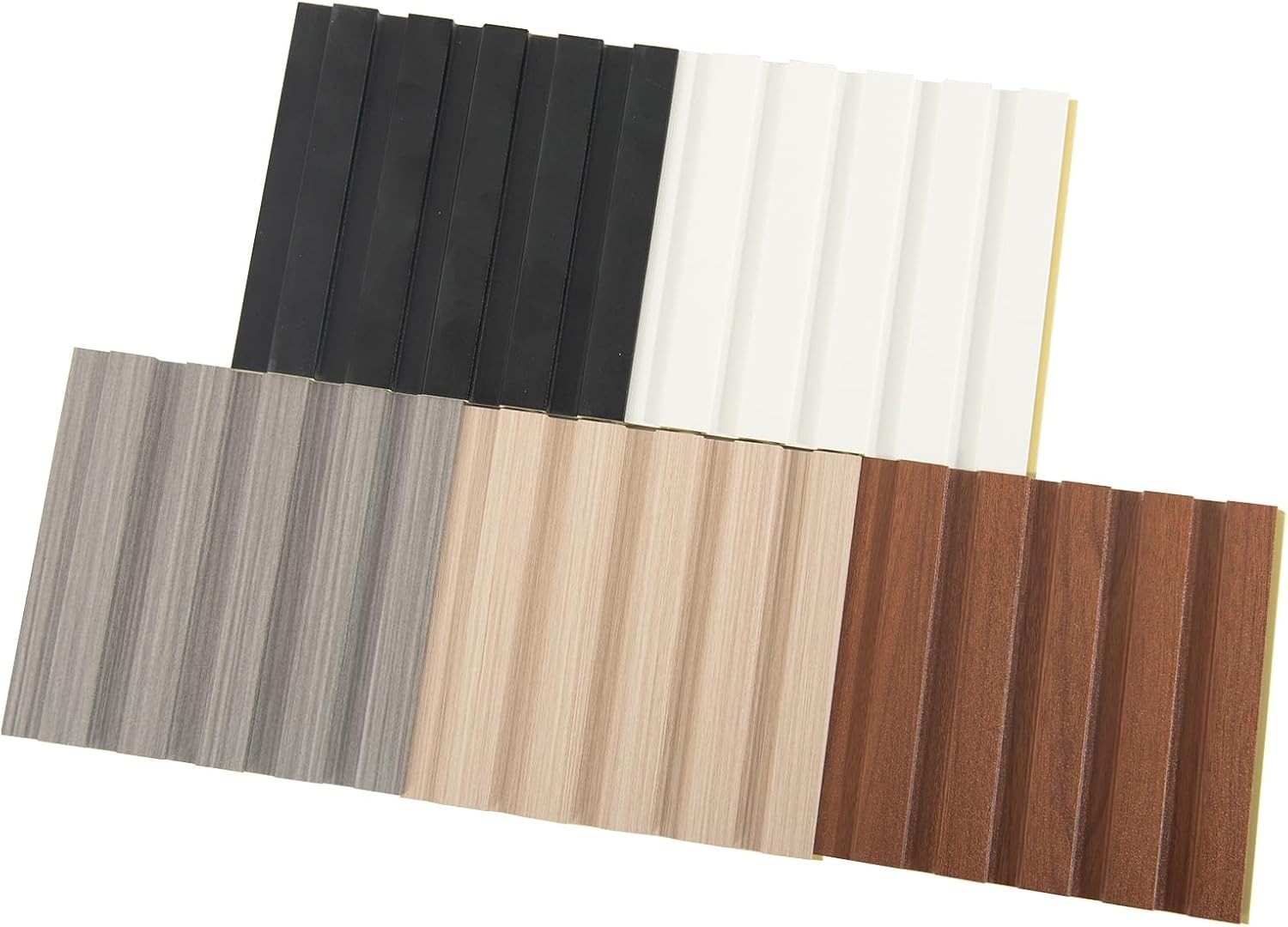 Versatile 6×6 in. WPC Slat Wall Paneling, Water-Resistant for Indoor Spaces