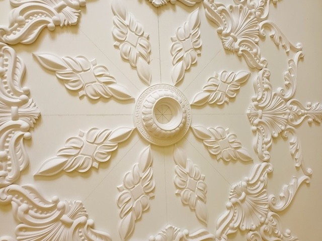 DGR1 Ceiling Mirror Rosette Alabaster Plaster Handmade – 120 X 120 Cm