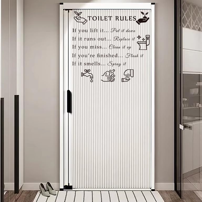 Rules Wall Quotes Stickers Peel and Stick DIY Removable Wall Decal Wall Decor…