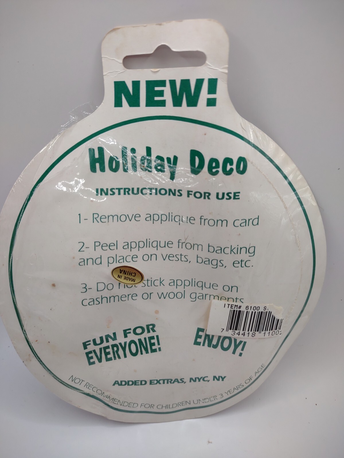 Vintage HOLIDAY DECO Self Stick Sequin Appliques Christmas Santa Bells Holly
