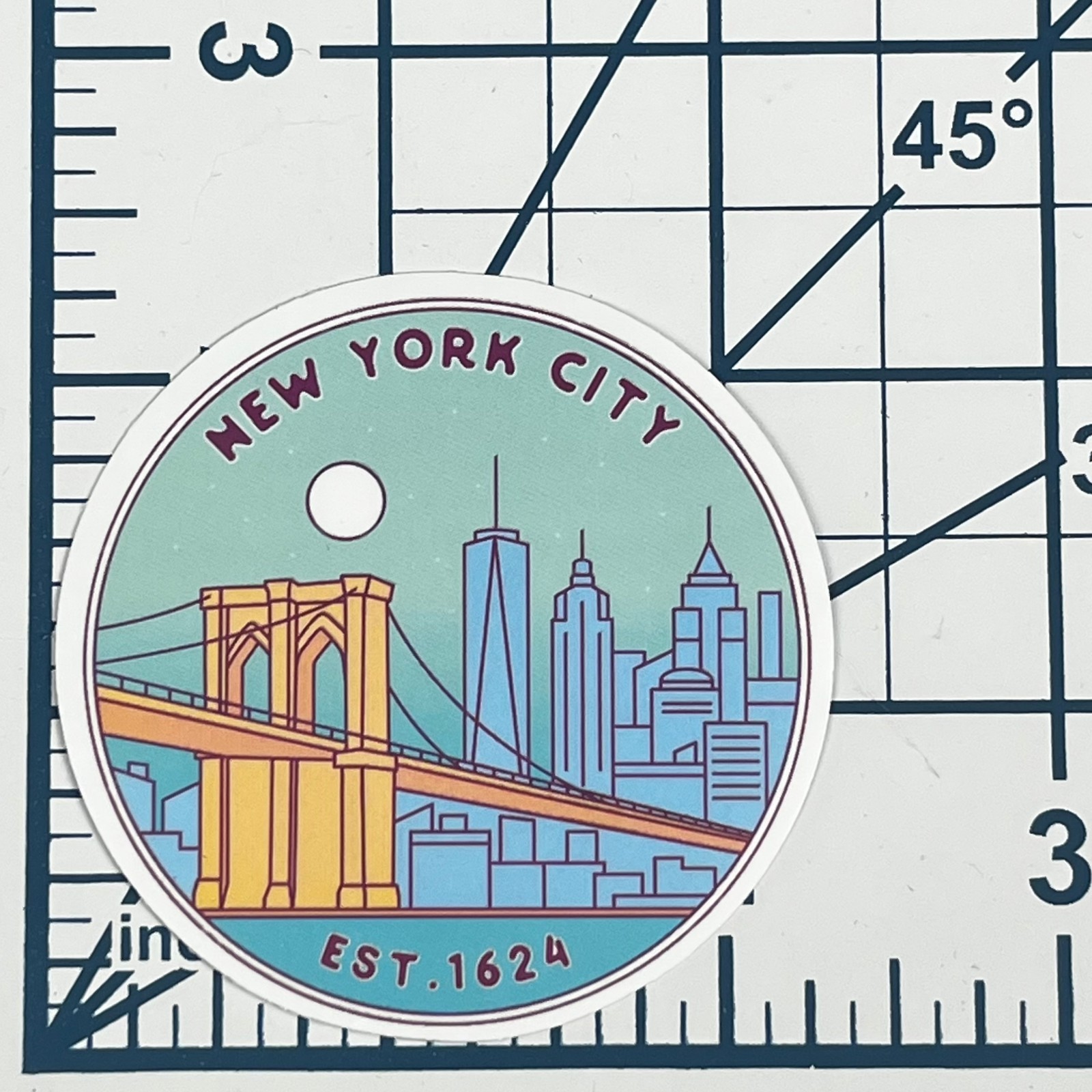 New York City Vinyl Sticker Brooklyn Bridge NYC Skyline Travel Souvenir Journal