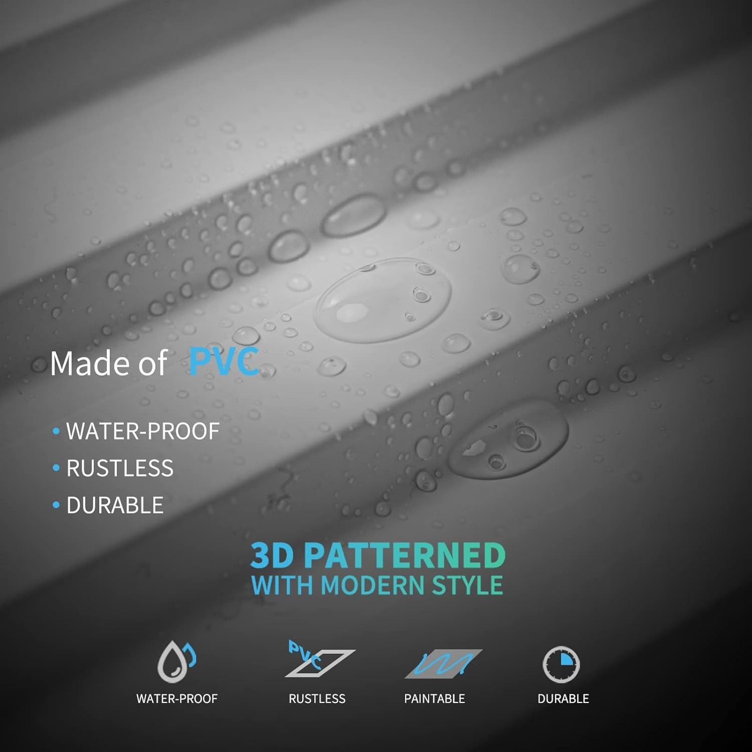 Elegant 3D Fluted Textured Wall Panel Kit – Pack of 12, 19.7 x 19.7 in., White