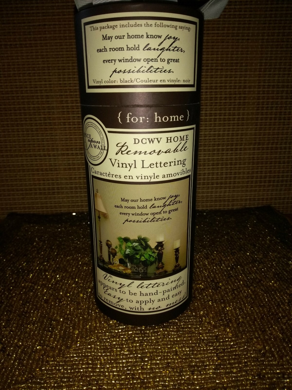 DCWV Home Vinyl Lettering "MAY OUR HOME KNOW JOY EACH ROOM HOLD" 39.72" x 4.72"