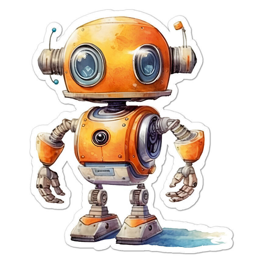 Cute Robot Sticker Decal