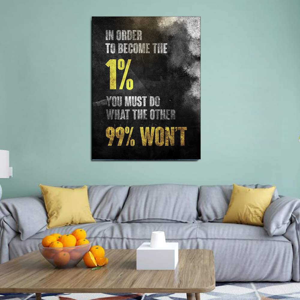 -1% Entrepreneur Motivational Canvas Wall Art -Inspirational Wall Art Poster …