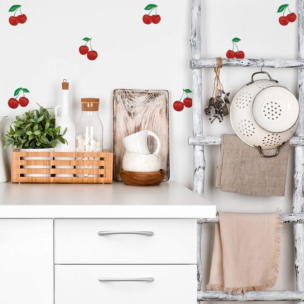 Cherry Peel and Stick Wall Decals, red