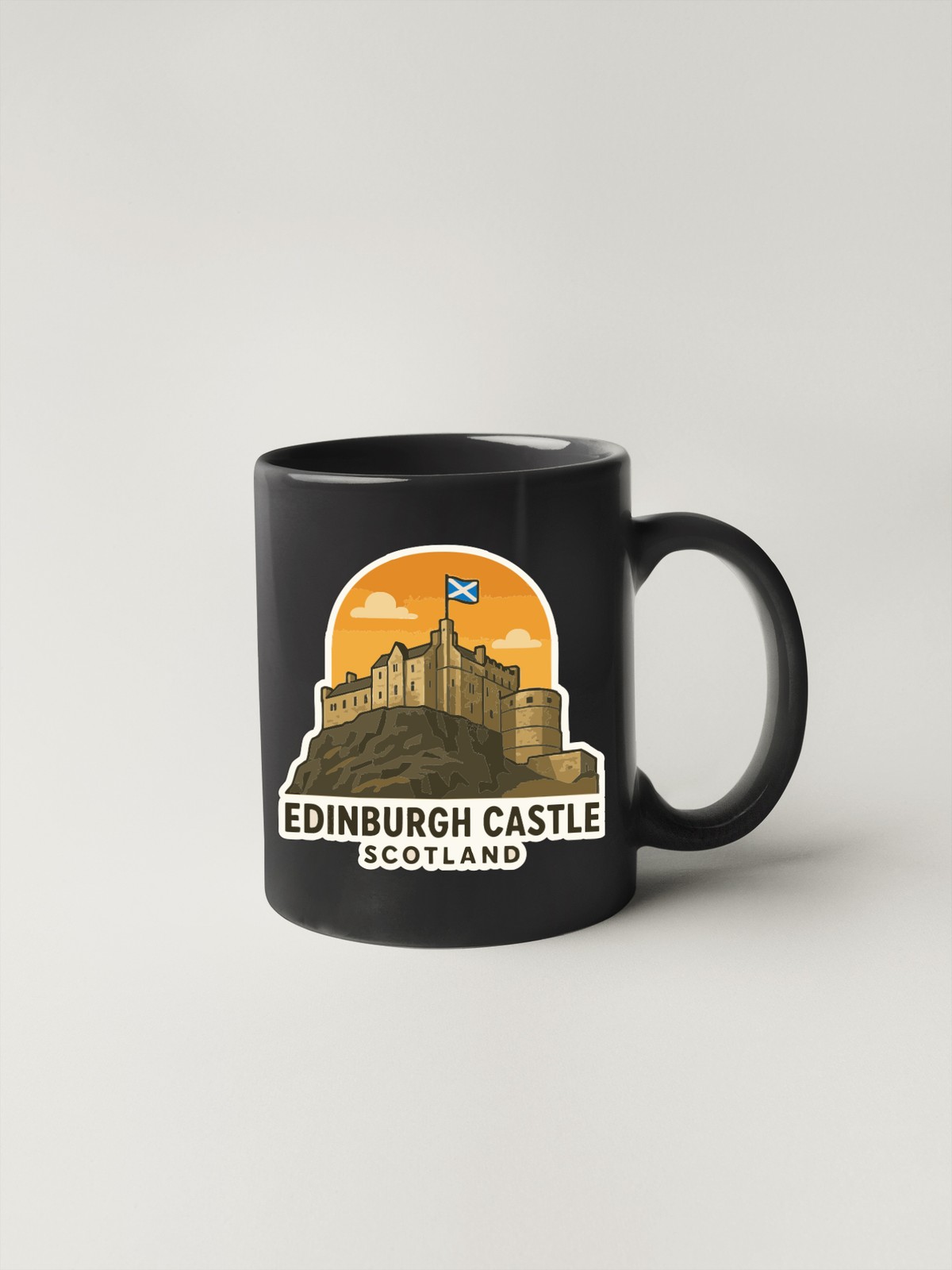 Edinburgh Castle Scotland Sticker Decal Vinyl Die-Cut Symbolic Landmark Design