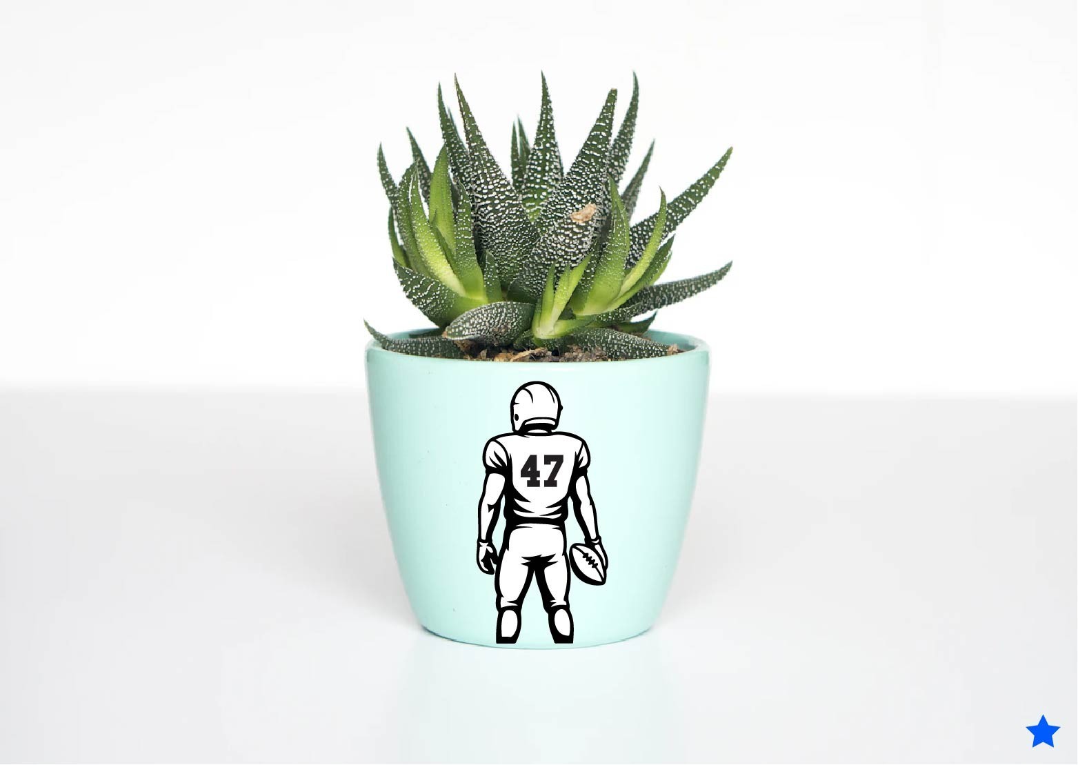 Football Player Team Number Jersey Decal Sticker Sports School College Custom