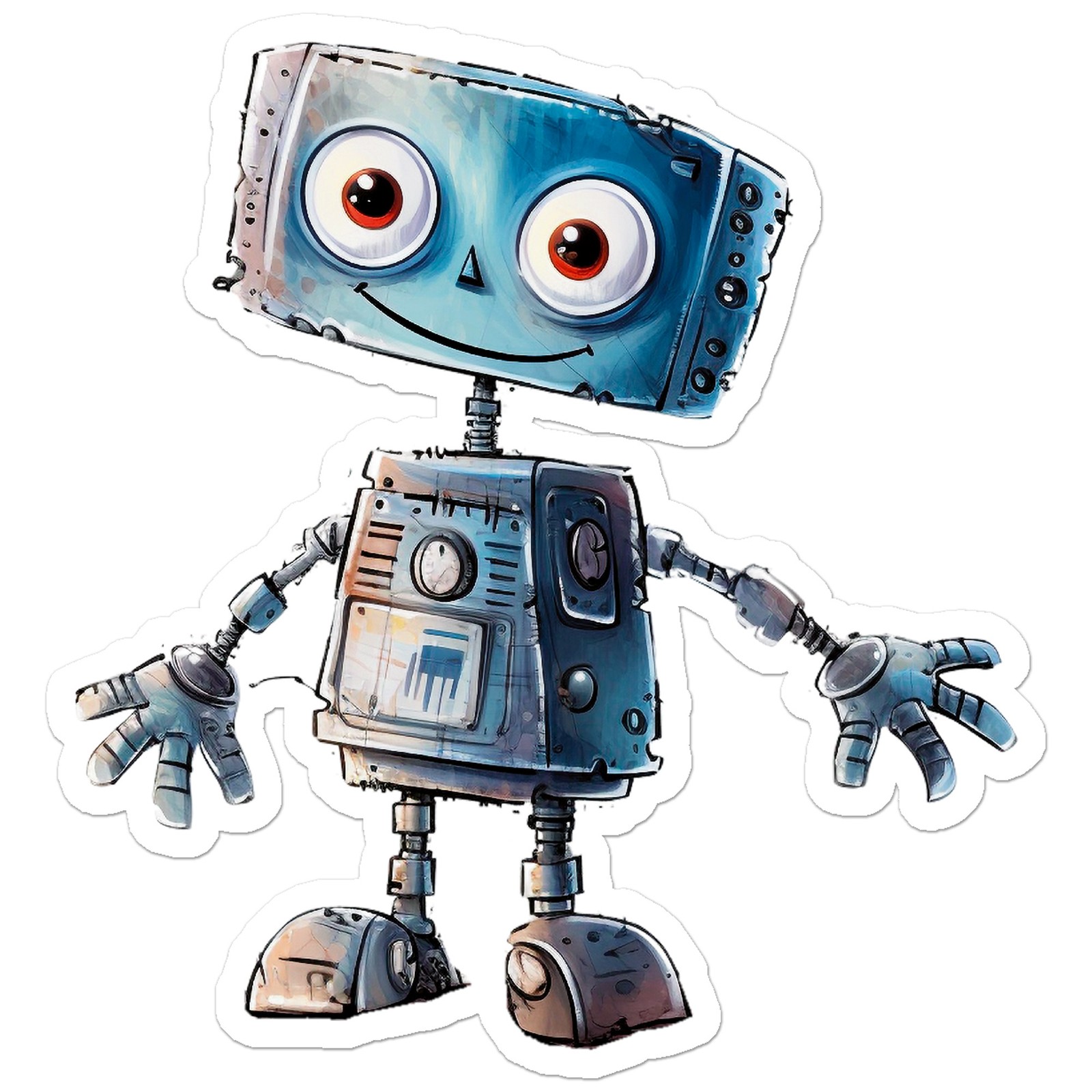 Funny Robot Alien – Vinyl Decal Sticker – Car Window Laptop – ebn12561