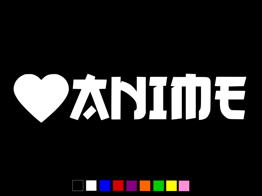 LOVE ANIME gaming Vinyl Window Wall Car Decal CHOOSE SIZE COLOR