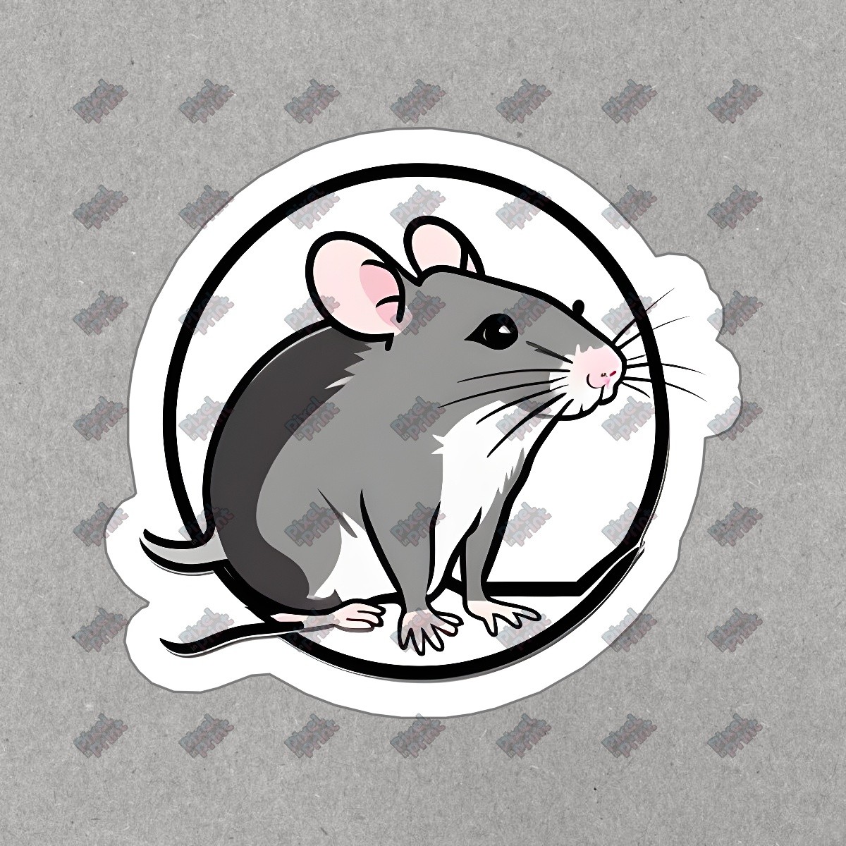 Cute Mouse Vinyl Sticker Adorable Animal Decal for Laptops, Water #853850