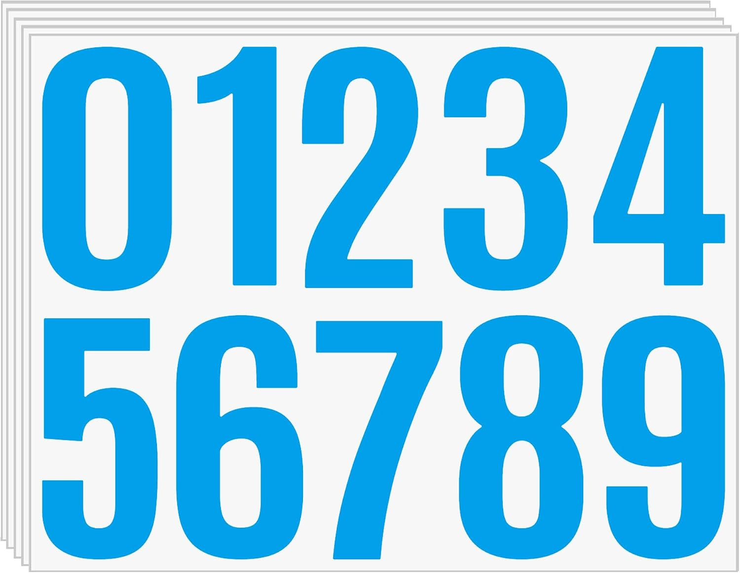 50PCS Number Stickers 5 Sheets 4 Inch Large Vinyl Self-Adhesive Numbers for Mail